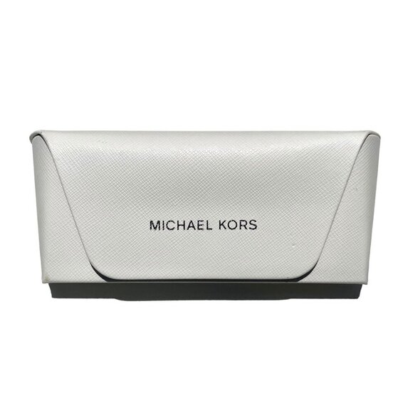 Michael Kors sunglass case eyeglass faux leather soft white cloth booklet NEW - Picture 1 of 5